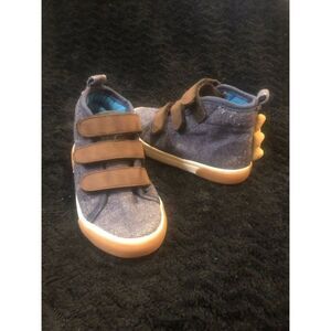 cat and jack size 7 7c toddler denim dinosaur shoes